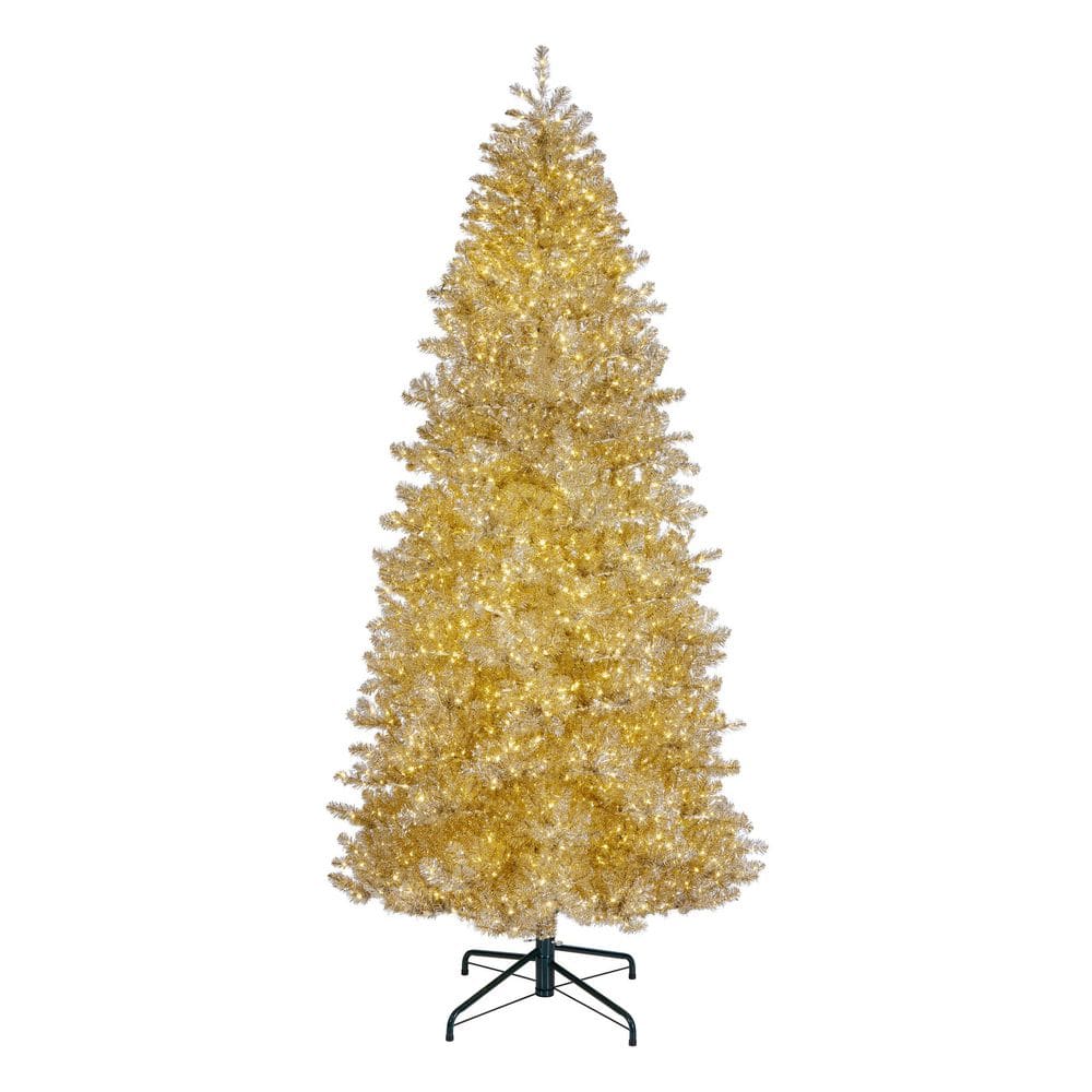 National Tree Company 10 ft. Pre-Lit Christmas Platinum Metallic