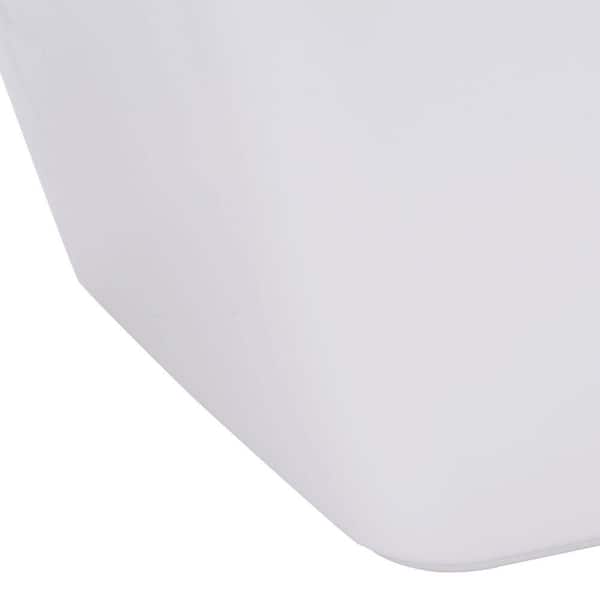 Adélie White Lounge 6434 Acrylic Freestanding End Drain Bathtub in White