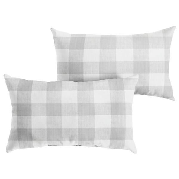 grey buffalo plaid pillows
