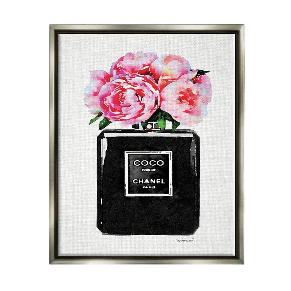 Glam Perfume Bottle Flower Black Peony Pink by Amanda