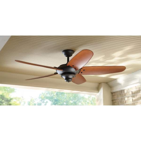 Altura 60 in. Indoor/Outdoor Oil-Rubbed Bronze Ceiling Fan with Downrod and Reversible Motor; Light Kit Adaptable