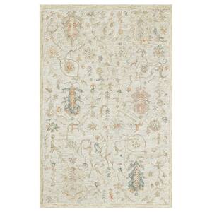 LR Home 9 X 12 Wool Silver/Taupe/Cream Indoor Abstract Area Rug in the Rugs  department at