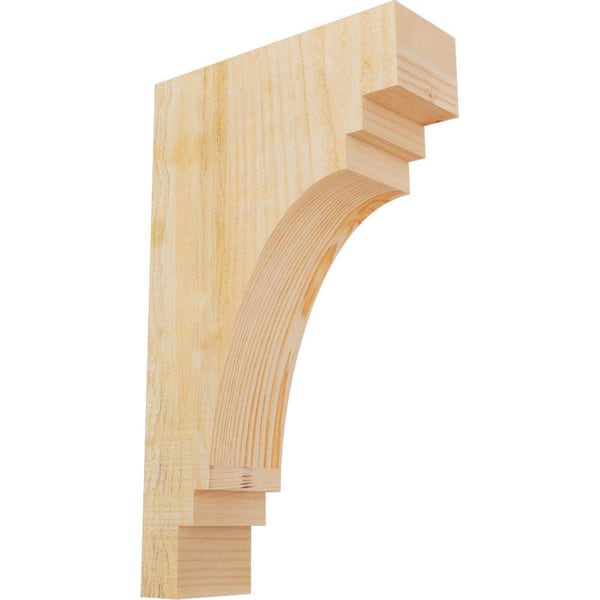 Ekena Millwork 4 in. x 12 in. x 20 in. Douglas Fir Pescadero Rough Sawn Corbel