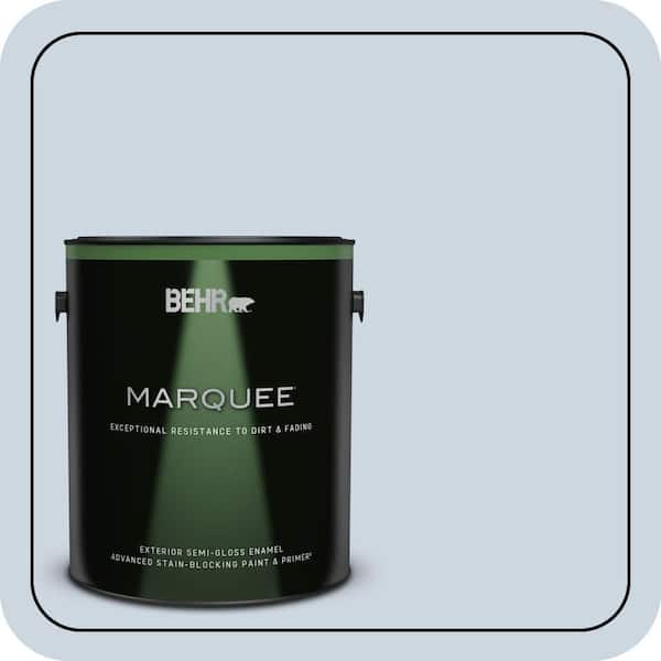 BEHR MARQUEE 1 gal. #MQ3-60 Blue Gossamer Semi-Gloss Enamel Exterior Paint & Primer