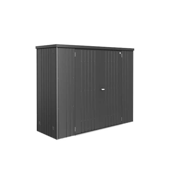 BIOHORT Equipment Locker 230 89.3 in. W x 32.6 in. D x 71.8 in. H Dark Gray Steel Outdoor Storage Cabinet with Floor Kit