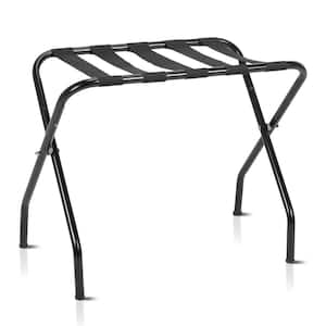 Black Collapsible X Type Metal Luggage Racks