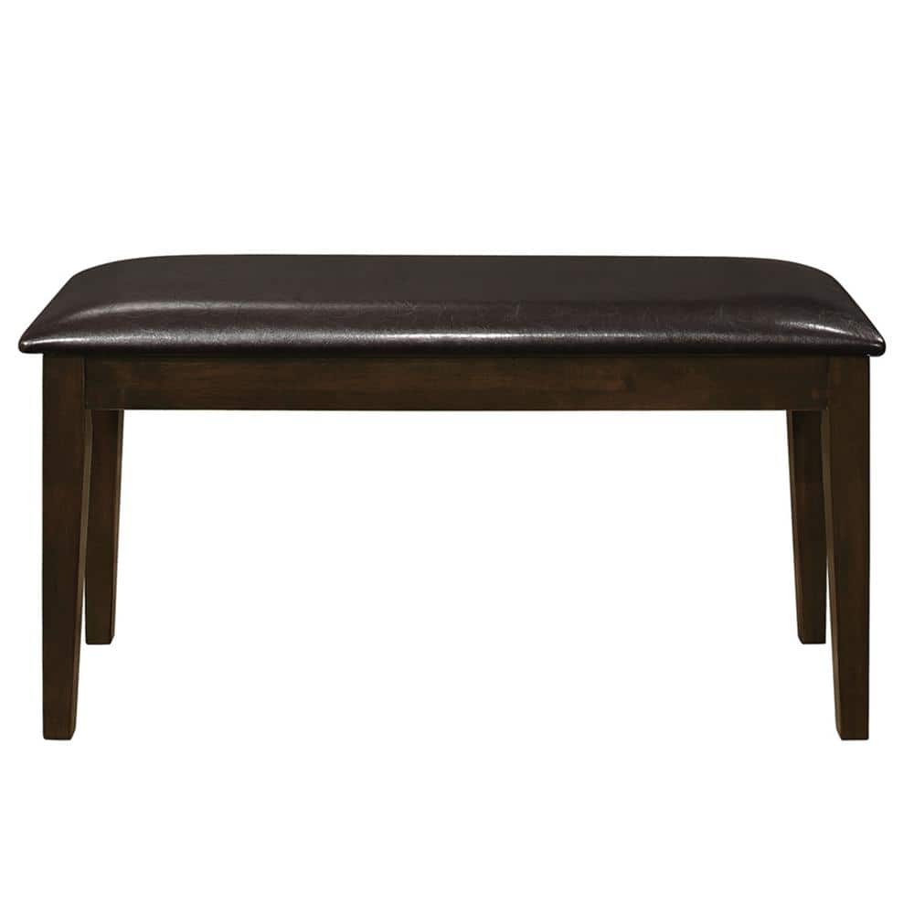 Transitional Griffith 5-Piece Cappuccino Dining Set with Bench