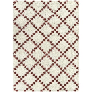 Cheshire Rust 5 ft. x 7 ft. Trellis Area Rug