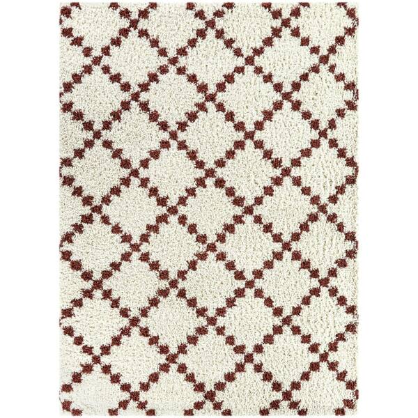 BALTA Cheshire Rust 5 ft. x 7 ft. Trellis Area Rug