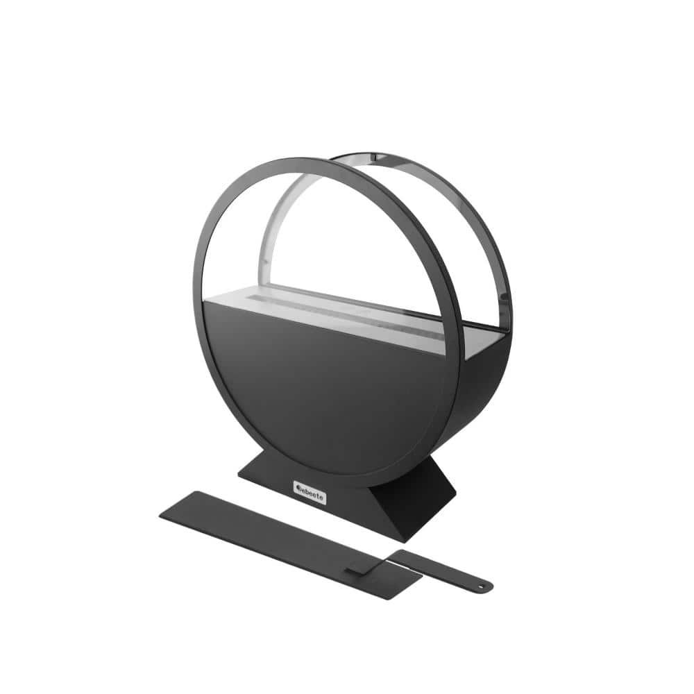 13.7 in. x 15.7 in. Black Round Bio-Ethanol Fireplace in Glass/Metal for Indoor/Outdoor, Smokeless Fire Pit price history on PriceWatchPro