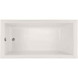 Lacey 72 in. Acrylic Rectangular Drop-in Air Bath Bathtub in White