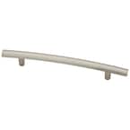 Arched 5-1/16 in. (128mm) Center-to-Center Satin Nickel Drawer Pull