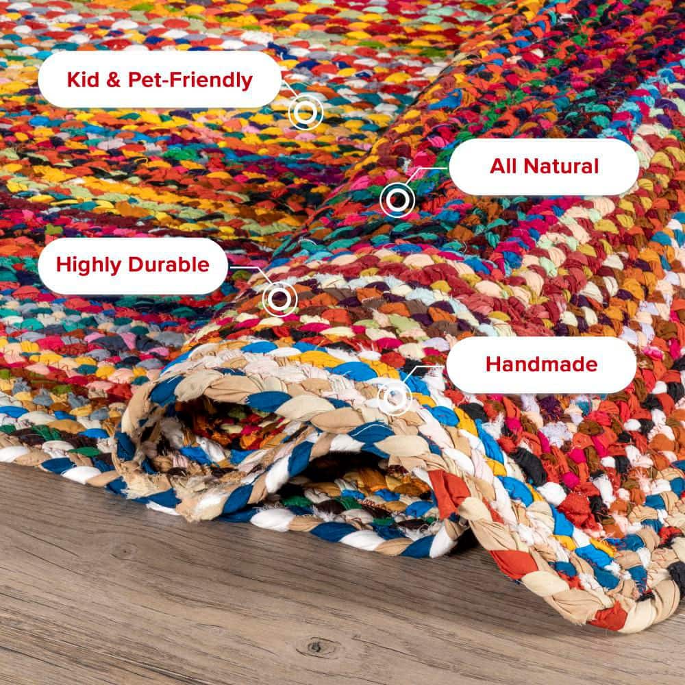 Tammara Colorful Braided Area Rug - Thumbnail 2