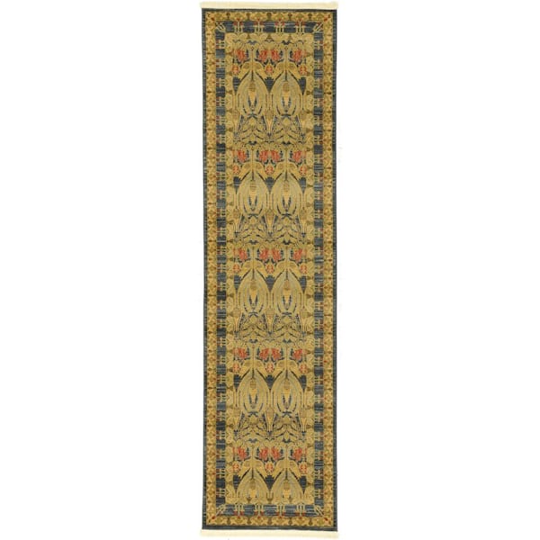 Unique Loom Edinburgh Carnation Blue 2' 7 x 10' 0 Runner Rug