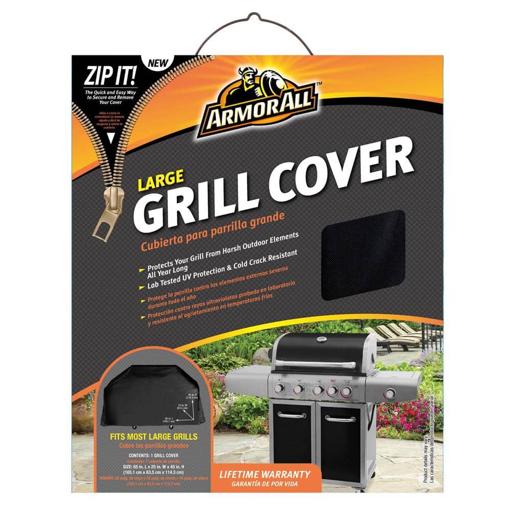 Armor All Large Black High-Grade Grill Cover