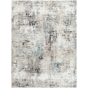 Allegro Charcoal/Ivory Abstract 9 ft. x 12 ft. Indoor Area Rug