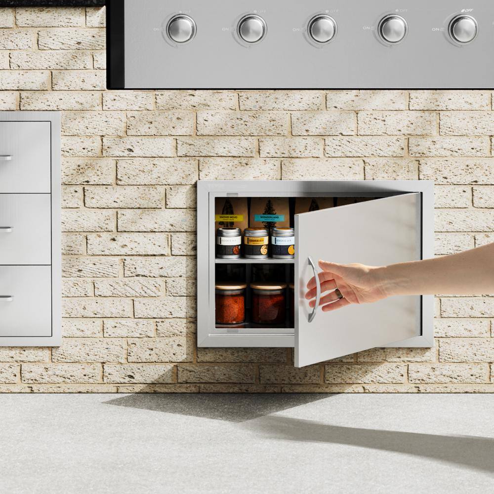 Stainless Steel Outdoor Kitchen Access Door with Handle