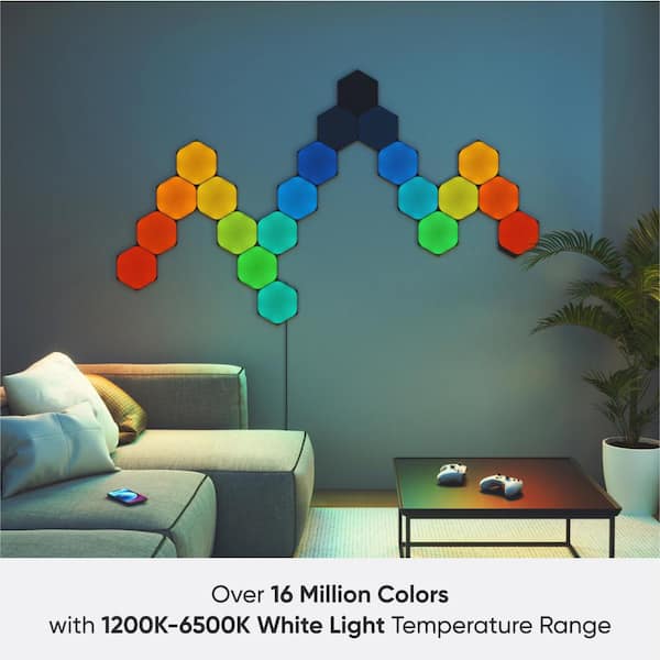 Nanoleaf Shapes - Modular Lighting Black Hexagon Smarter Kit RGBW