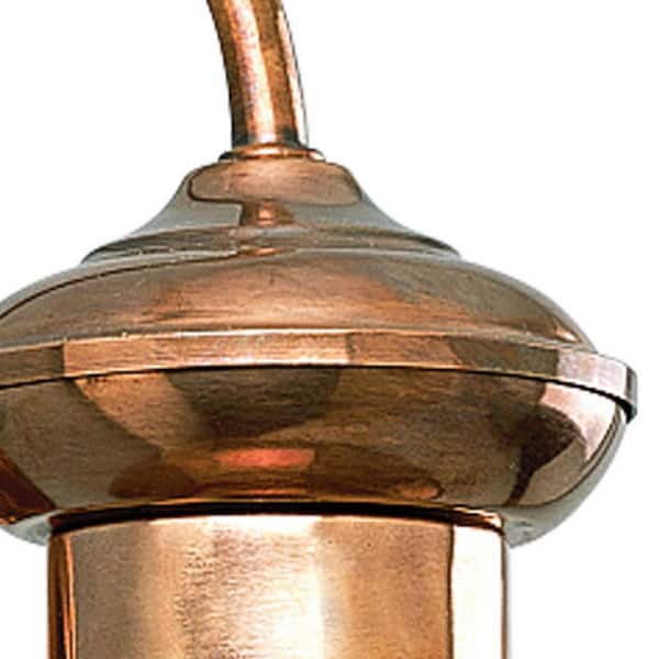 Brookside Collection 10 in.1-Light Solid Copper Farmhouse Outdoor Medium Wall Lantern Light