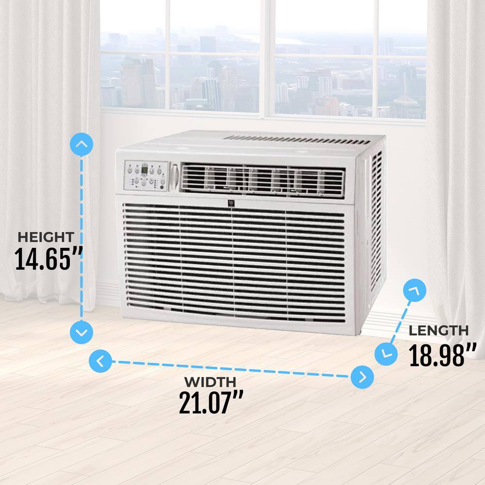 HomePointe 10,000 BTU White Window Air Conditioner with Remote