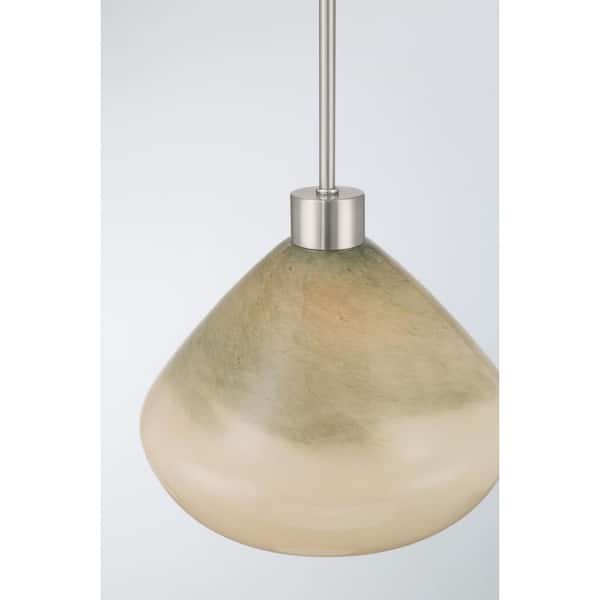 Minka Lavery Elaris 60-Watt 1-Light Brushed Nickel Pendant Light Minka Lavery Elaris 60-Watt 1-Light Brushed Nickel Pendant Light