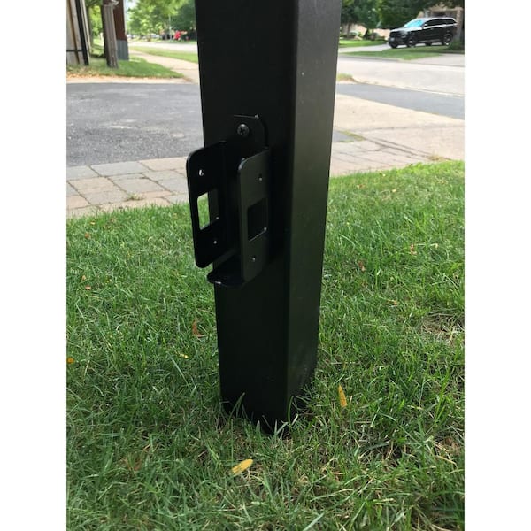 Slipfence Black Aluminum Fence Bracket Kit (6-Pack)