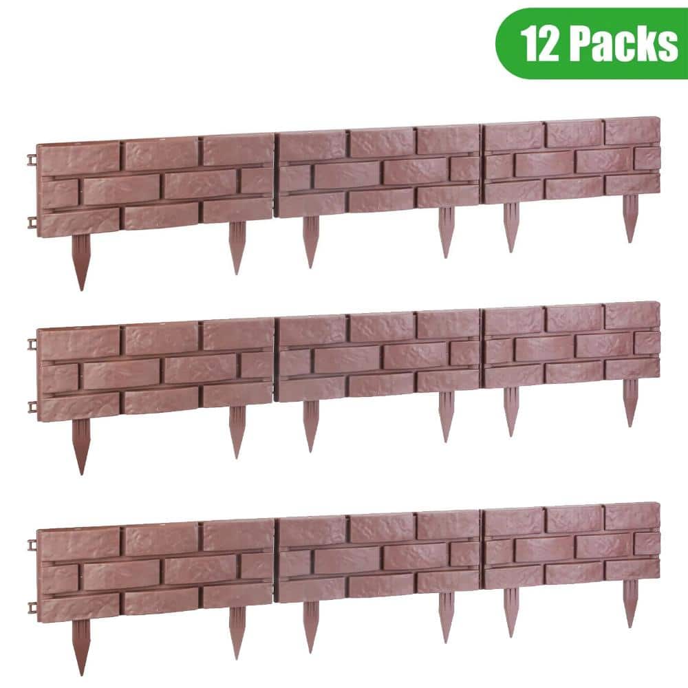 12PCS Stone Effect Garden Edging Set, Flexible Landscape Border Fence, PP Weather-Resistant Lawn & Path with Gloves price history on PriceWatchPro