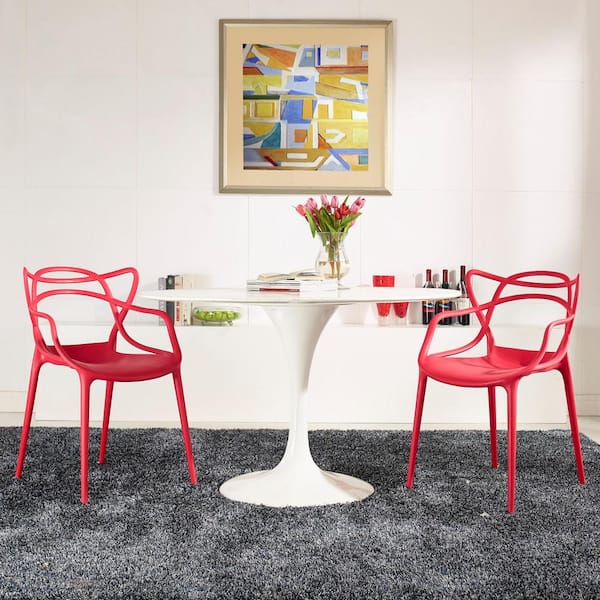 Red Entangled Dining Chairs (Set of 2)