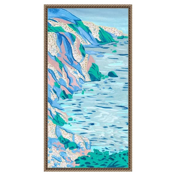 Amanti Art Ideal Vacation II by Melissa Wang 14 in. W x 27 in. H Canvas Float Frame in Bronze