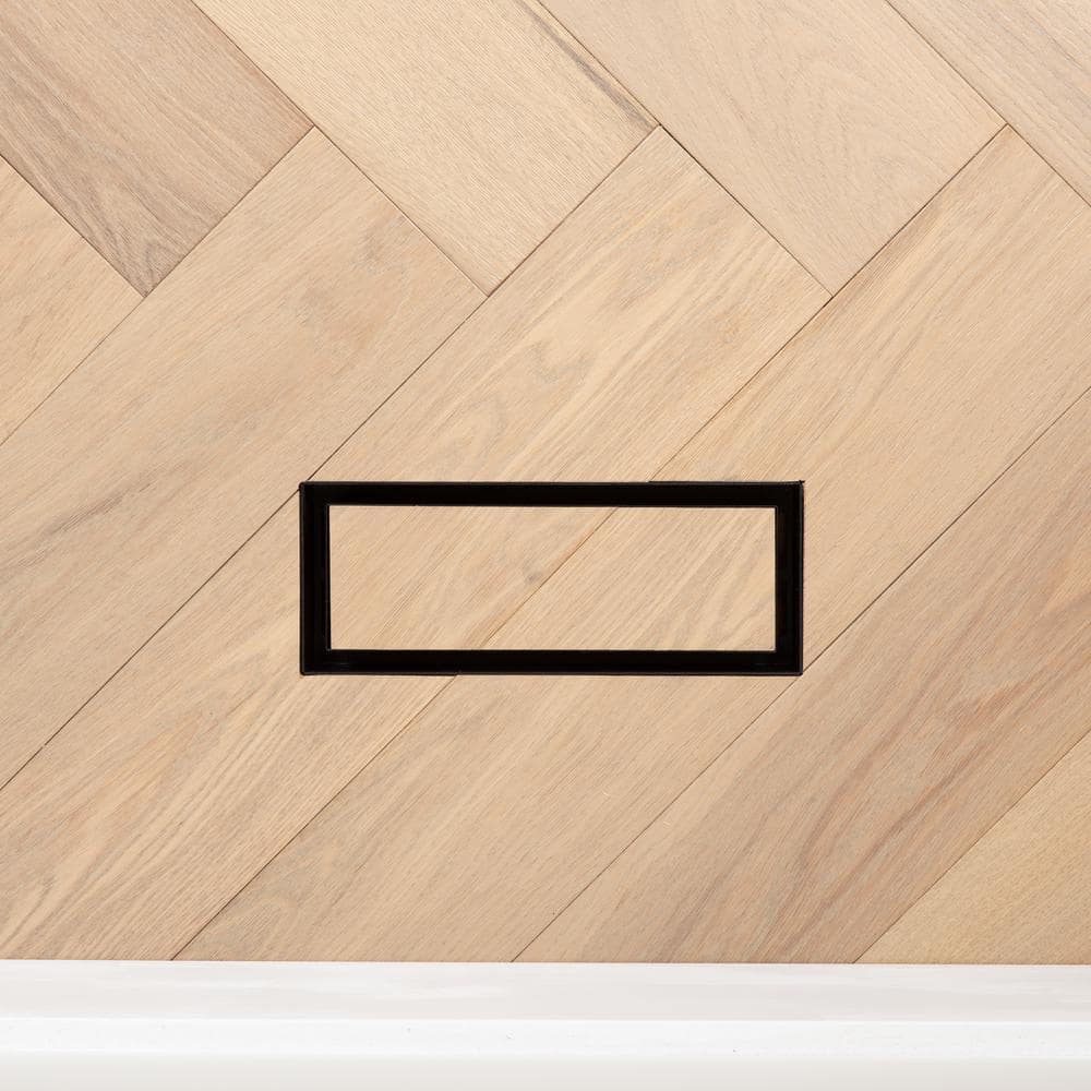 Minimalist Black ABS Plastic and Steel 4x10 Louvered Floor Vent