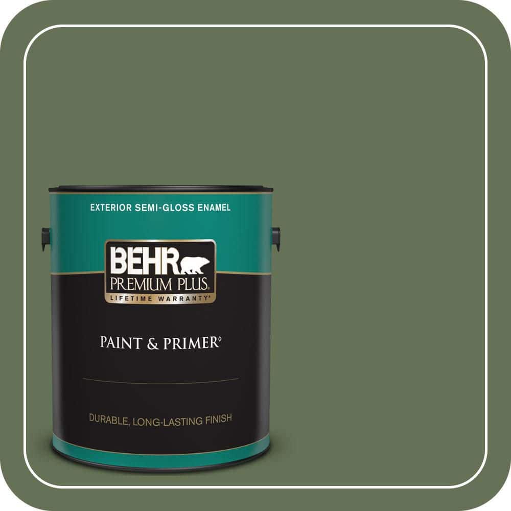 1 gal. #PMD-46 French Tarragon Semi-Gloss Enamel Exterior Paint & Primer price history on PriceWatchPro