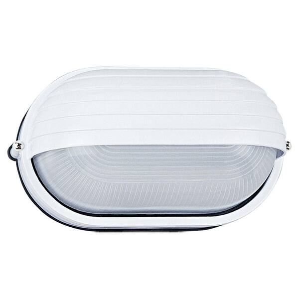 Generation Lighting Riverside 1-Light White Outdoor Wall/Ceiling Fixture