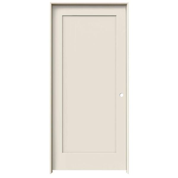 JELD-WEN 32 in. x 80 in. Madison Primed Left-Hand Smooth Molded Composite Single Prehung Interior Door