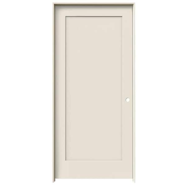 JELD-WEN 32 in. x 80 in. Madison Primed Left-Hand Smooth Molded Composite Single Prehung Interior Door