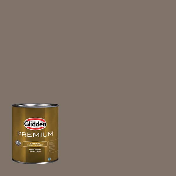 Glidden Premium 1 qt. PPG1019-6 Tattle Tail Flat Exterior Latex Paint