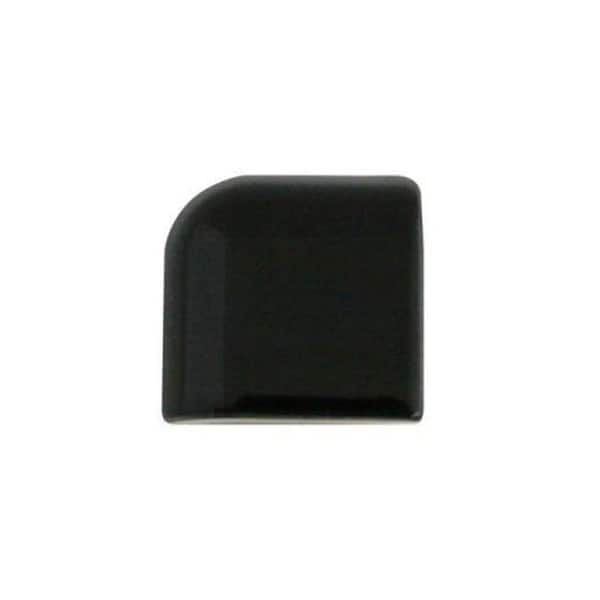 Daltile Semi-Gloss Black 2 in. x 2 in. Glazed Ceramic Radius Bullnose Corner (0.028 sq. ft / piece)