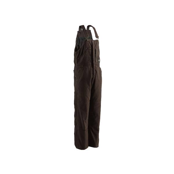 Berne Men's 40 in. x 30 in. Bark 100% Cotton Original Washed Insulated Bib Overall