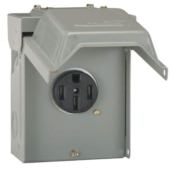 50 Amp RV Power Outlet Box, 125/250 Volt NEMA 14-50R RV Receptacle, En