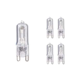 50-Watt Soft White Light T4 (G9) Bi-Pin Screw Base Dimmable Clear Mini Halogen Light Bulb(5-Pack)