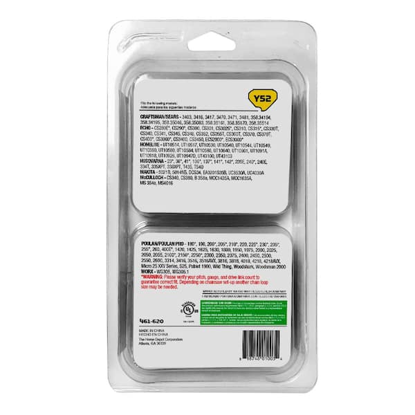 Powercare Y52 14 in. Chainsaw Chain (2-Pack) CL15052X2PC2 - The