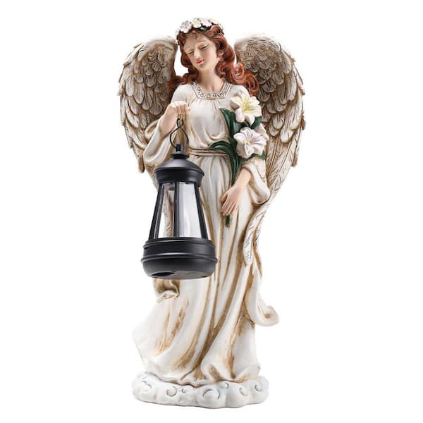 High Density Resin Virgin Mary Garden Statue, Angel Statue Yard Art Decoration