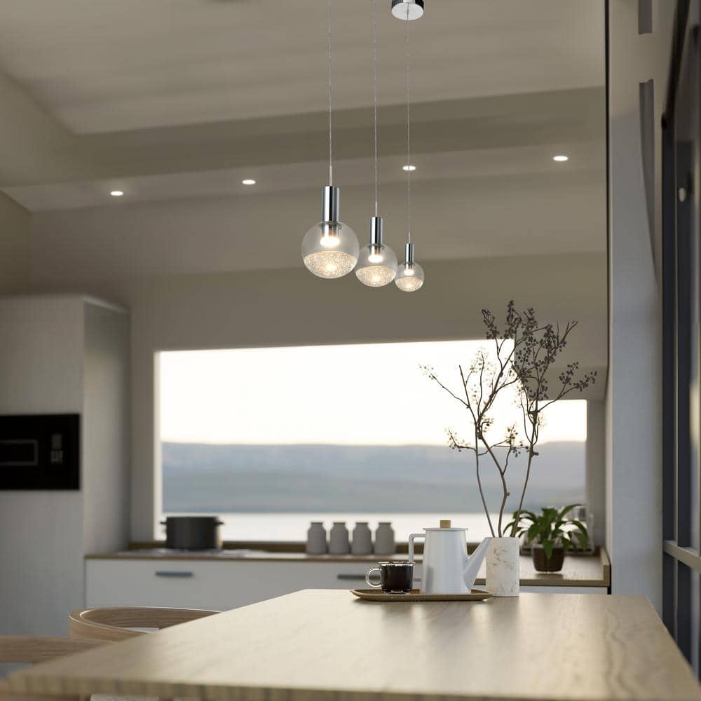 Sienna 5" Chrome Glass LED Pendant Light