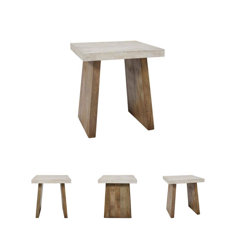 Brendalhouse 22 in. Light Brown Square MDF End Table - thumbnail 8