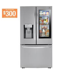 23 cu. ft. French Door Smart Refrigerator w/ InstaView, Dual and Craft Ice in PrintProof Stainless Steel, Counter Depth