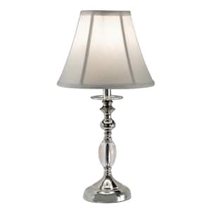 20 in. Polished Nickel Table Lamp with Fabric