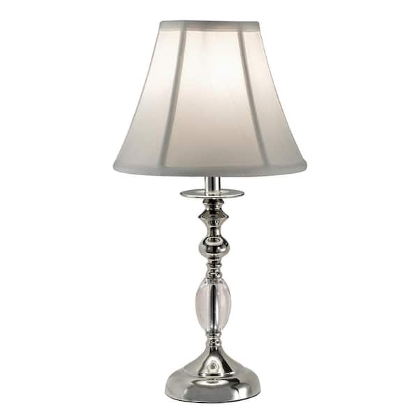 Dale Tiffany 20 in. Polished Nickel Table Lamp with Fabric