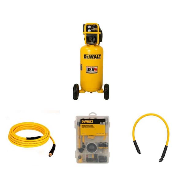 27 gal. 200 PSI Air Compressor, 1/4 in. x 25 ft. Air Hose, 3/8 in. x 30 in. Whip Hose and 25-Piece Accessory Kit