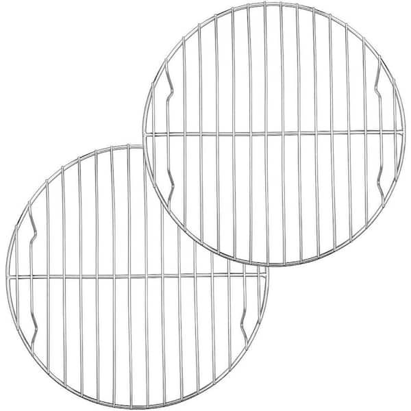 Round Steaming Cooling Racks 2-Piece Stainless Steel for Air Fryer Pressure Cooker Dishwasher Safe