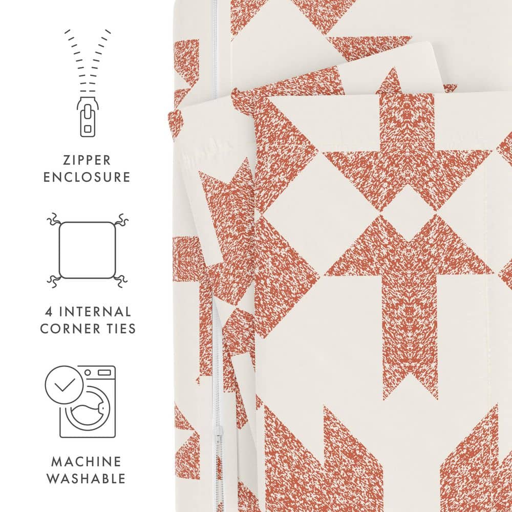 Clay Adobe Diamond Print King/California King Microfiber Duvet Cover Set