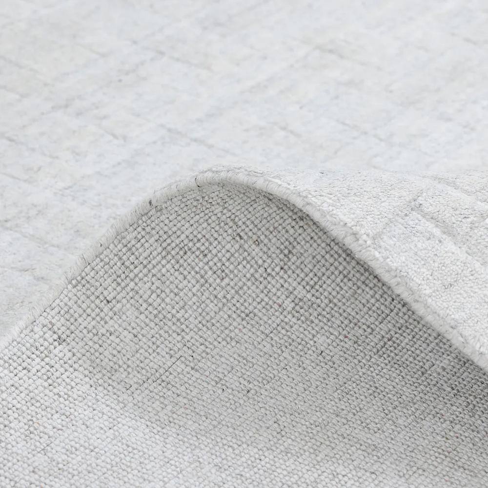 Handcrafted Gray Wool-Blend Rectangular Rug, 10' x 14'